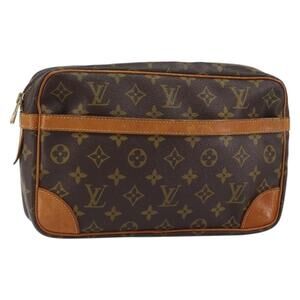 LOUIS VUITTON Monogram Compiegne 28 Clutch Bag M51845 LV Auth 159387